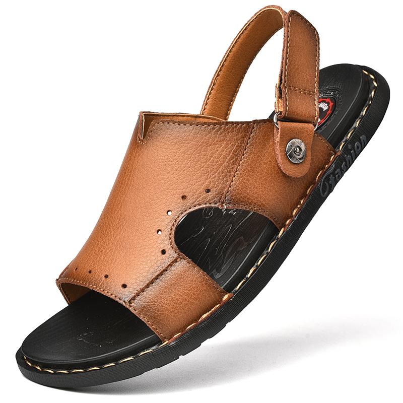 Hot selling Mens Beach Sandals Open Toe Non-slip Men Slippers Classic Fashionable and versatile outdoor travel walking sandals