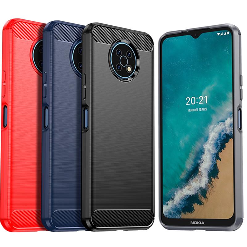Pouzdro pro Nokia G50 Měkké TPU nárazníkové pouzdro z uhlíkových vláken pro Nokia X10 X20 G10 G20 XR20 G 50 G50 Fundas