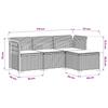4 Seater Garden Sofa with Cushions Rattan Look PP Anthracite