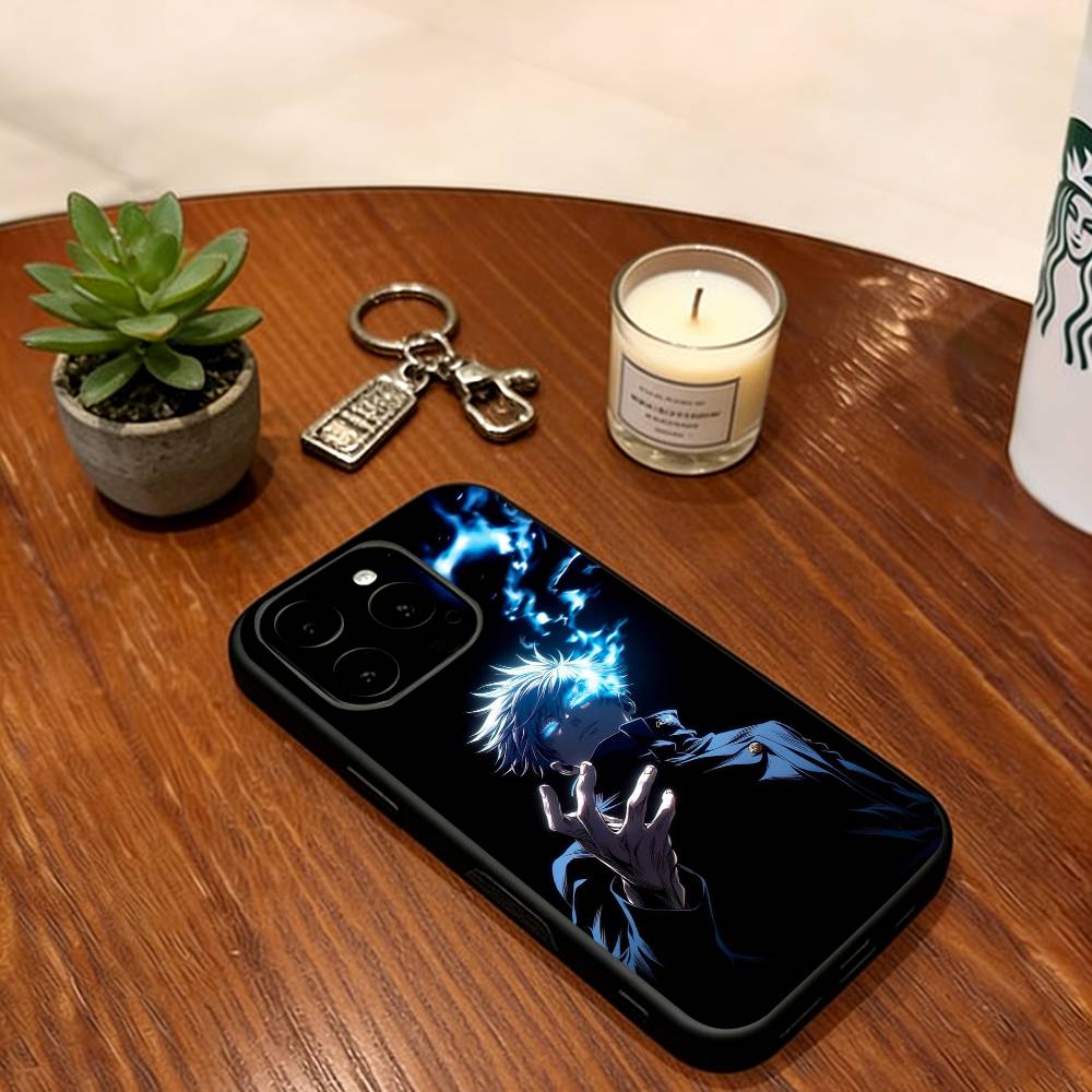 

Gojo Phone Case For iPhone 17, 16,15,14,13,12,11 Plus,Pro Max, Others Soft Silicone Black Cover iPhone17Pro