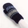 1 Pair of Men's Winter Plush Thick Warm Mittens Couple Cycling Cold-proof Knitted Gloves