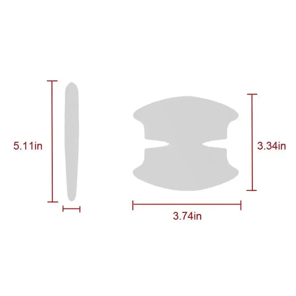 8Pcs TPU Car Door Bowl Anti-scratch Sticker Clear Door Bowl Handle Protection Sticker Paint Surface Film Car Accessories Decals