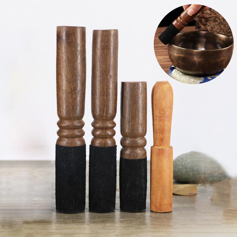 12/12,5/13 cm Tibetansk sjungande skål Läderpinne Buddhistisk sjungande skål Klubba