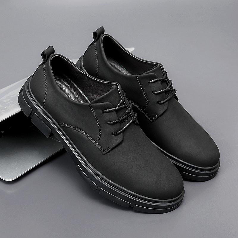 Luxury Brand Men's Business Shoes Lace Up Loafers Interview Formal Shoes Men's Leather Casual Shoes Wear-resistant Free Delivery