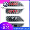 2026 Hot For Volkswagen VW 2Pcs 3D Aluminum Rline R Line Car Fender Wing Decal Stickers GTI Badge Door Fender Decal For VW Golf