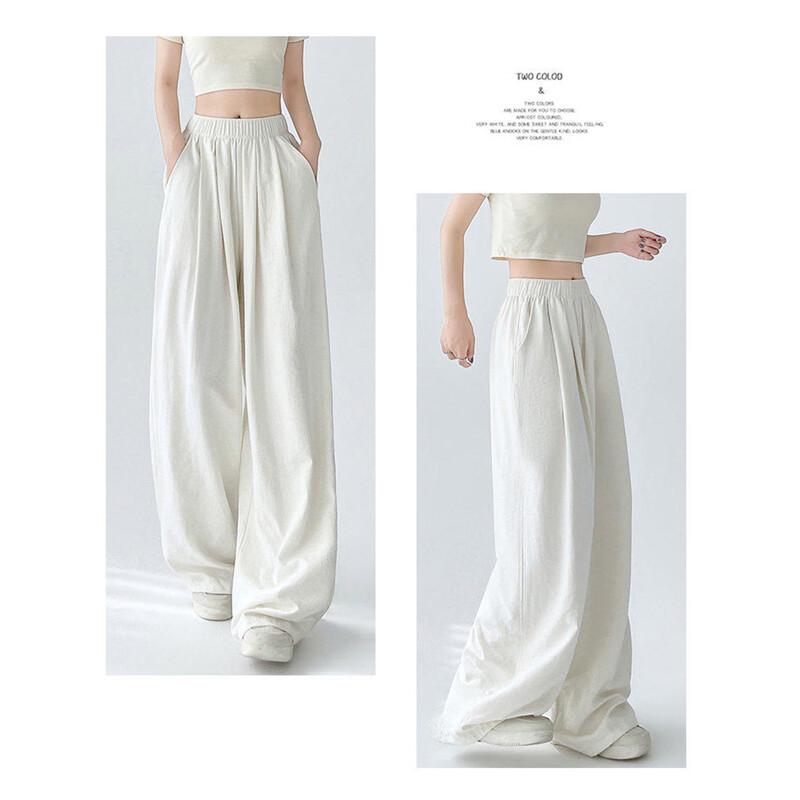 MINISO Pantalon Large Taille Haute Lâche pour Femme