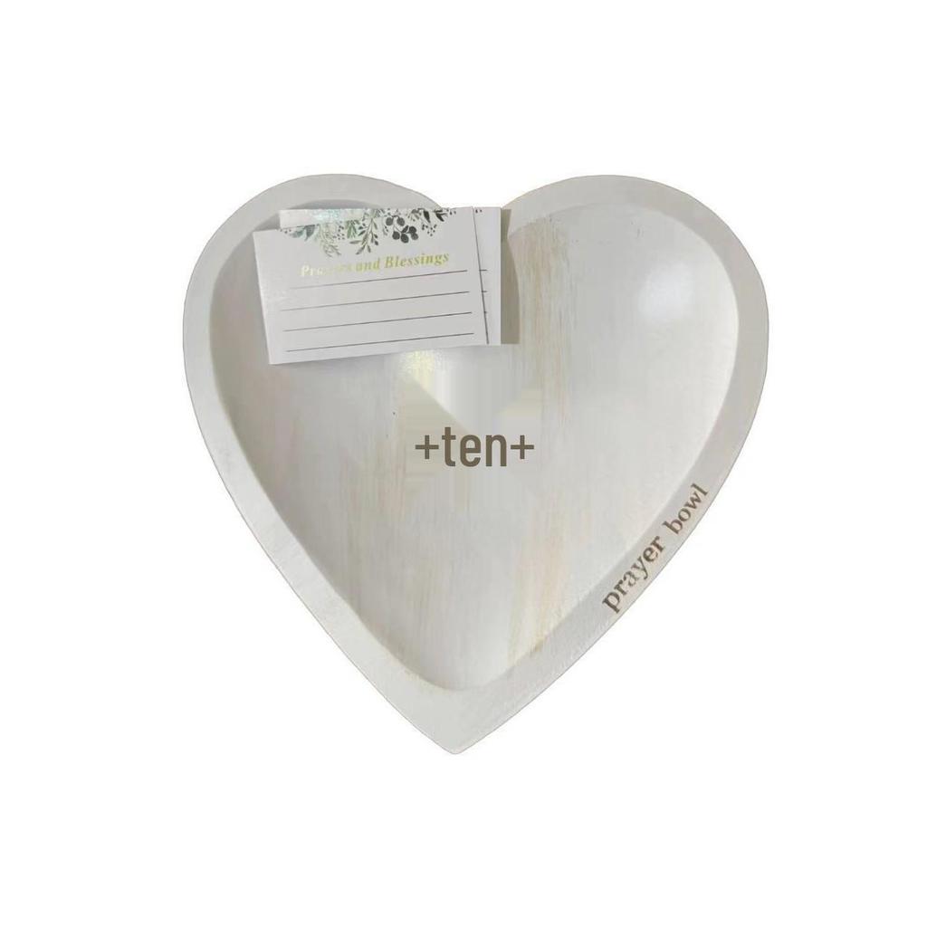 Heart Prayer Bowl: Creative Wooden Heart-Shaped Gift for Couples