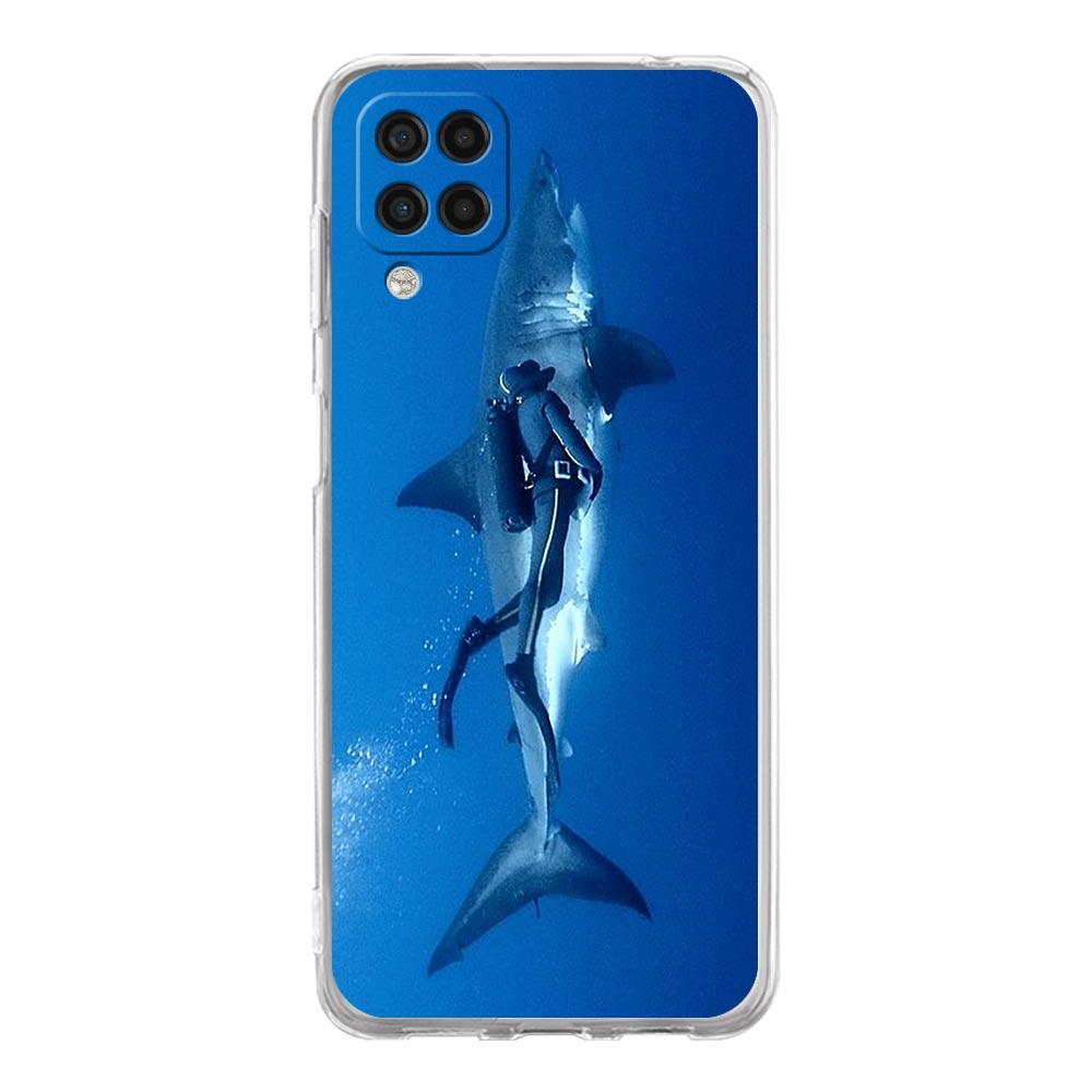 Phone Case For Samsung Galaxy A13 A33 A35 A55 A73 A53 A23 A51 A71 A21S A72 A31 A41 A05s A03S A15 A25 5G Clear Cover Diver Diving
