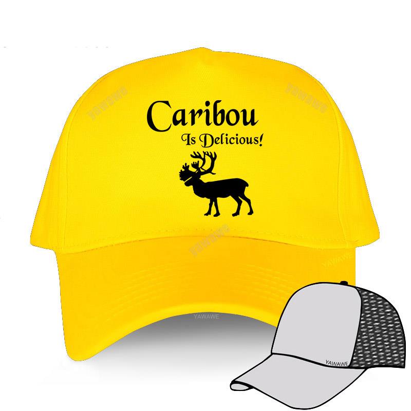 

Новое поступление, однотонные бейсболки, мужские летние дышащие кепки для гольфа, Caribou is Delicious, модная брендовая кепка для подростков, женские шапки для отдыха Adjustable