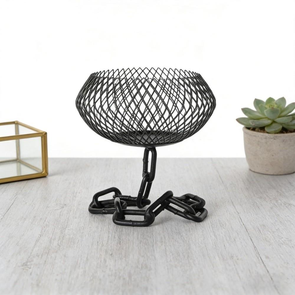 High Temperature Resistant Chain Candle Holder Metal Candles Stand Cage Candelabra  Dining Room