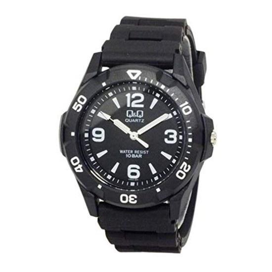 Citizen QQ Wristwatch Analog Waterproof Urethane Belt VR44-001 Mens Black