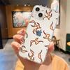 Fashion Flame Luxury Transparent Soft Phone Case For iPhone 15 14 13 12 11 Pro Max XS X XR 7 8 Plus Shockproof Cover Fundas