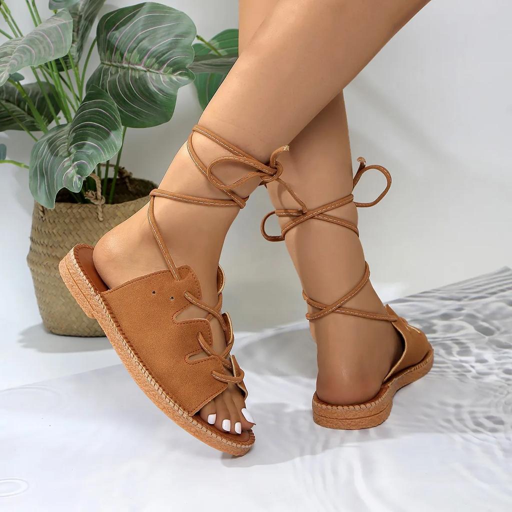 Fashion Women's Fashion Trends Anti-Slip Sandals 2025 Classic Wearing Comfortable Feet Naked Strap Roman Women's Shoes Zapatos De Mujer