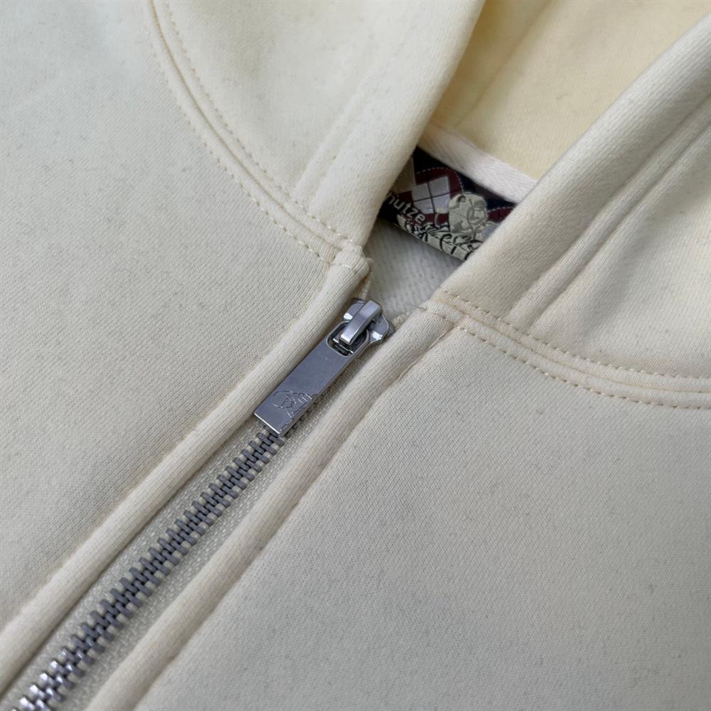 Derschutze "Garden of Eden" Embroidered Fleece Zip-Up Hoodie for Men & Women.
