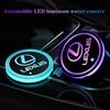LED Lichtgevende Auto Waterbeker Onderzetter Houder 7 Kleurrijk USB Opladen voor LEXUS ES LS UX NX RZ RX LC IS GX Lexus Auto Accessoires