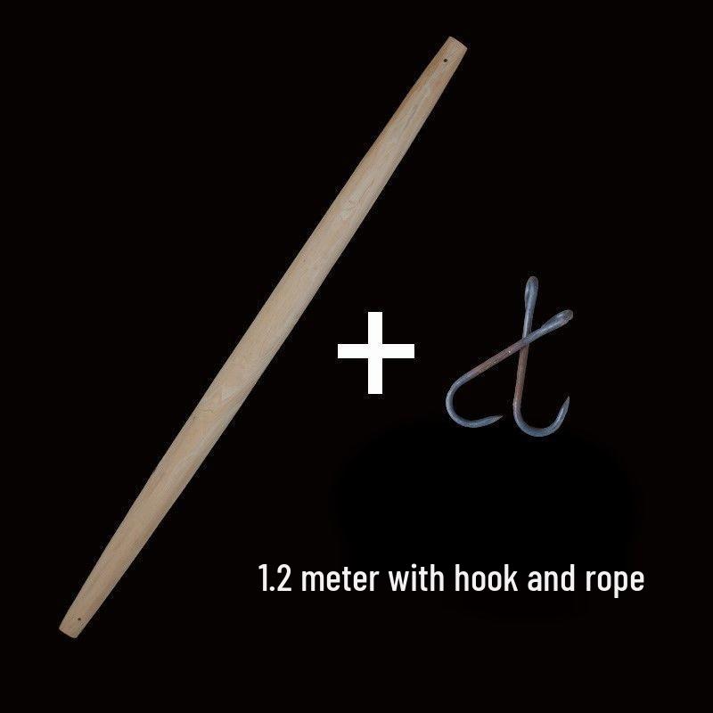 Doppelhaken-Tragestange aus Massivholz - Verdickte Zypresse, Traditionelles Haushalts-/Landwirtschaftsdesign