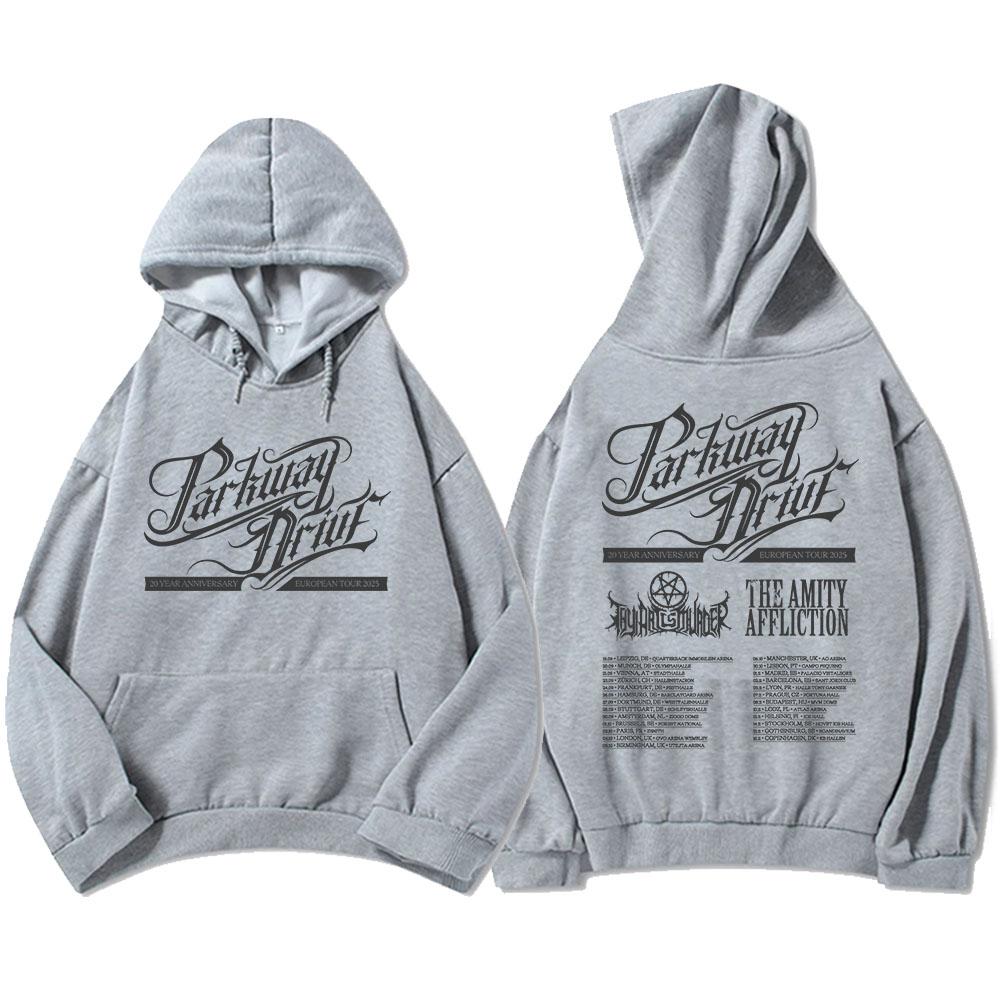 Parkway Drive 20 Year Anniversary European Tour 2025 Hoodies Rock Band Fashion Graphic Sweatshirts Winter Fleece Men Pullovers