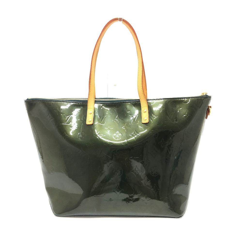 Louis Vuitton M93673 Bellevue GM Tote Bag MonogramVernis Blue Nuit Green