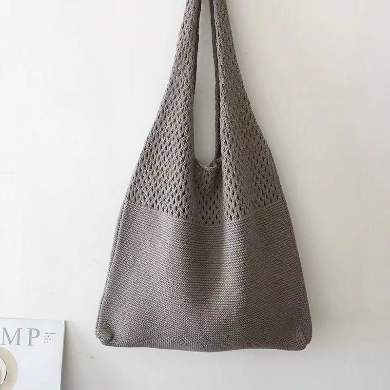Spring/Summer Hollow Knit Handbag - Versatile Woolen Crossbody for Women