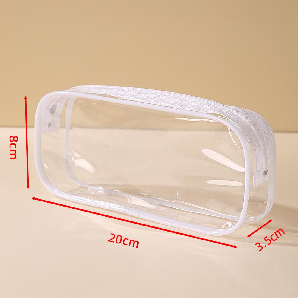 

Clear Makeup Bag Portable Travel Toiletry Cosmetic Pouch Women s Transparent Waterproof Pouch Storage Home Travel Wash Kit Bag белый