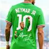 Maillot de football T-shirt Sportswear Enfant Impression 3D Été Neymar Haute Qualité. Ample et Confortable Convient pour un Usage Quotidien