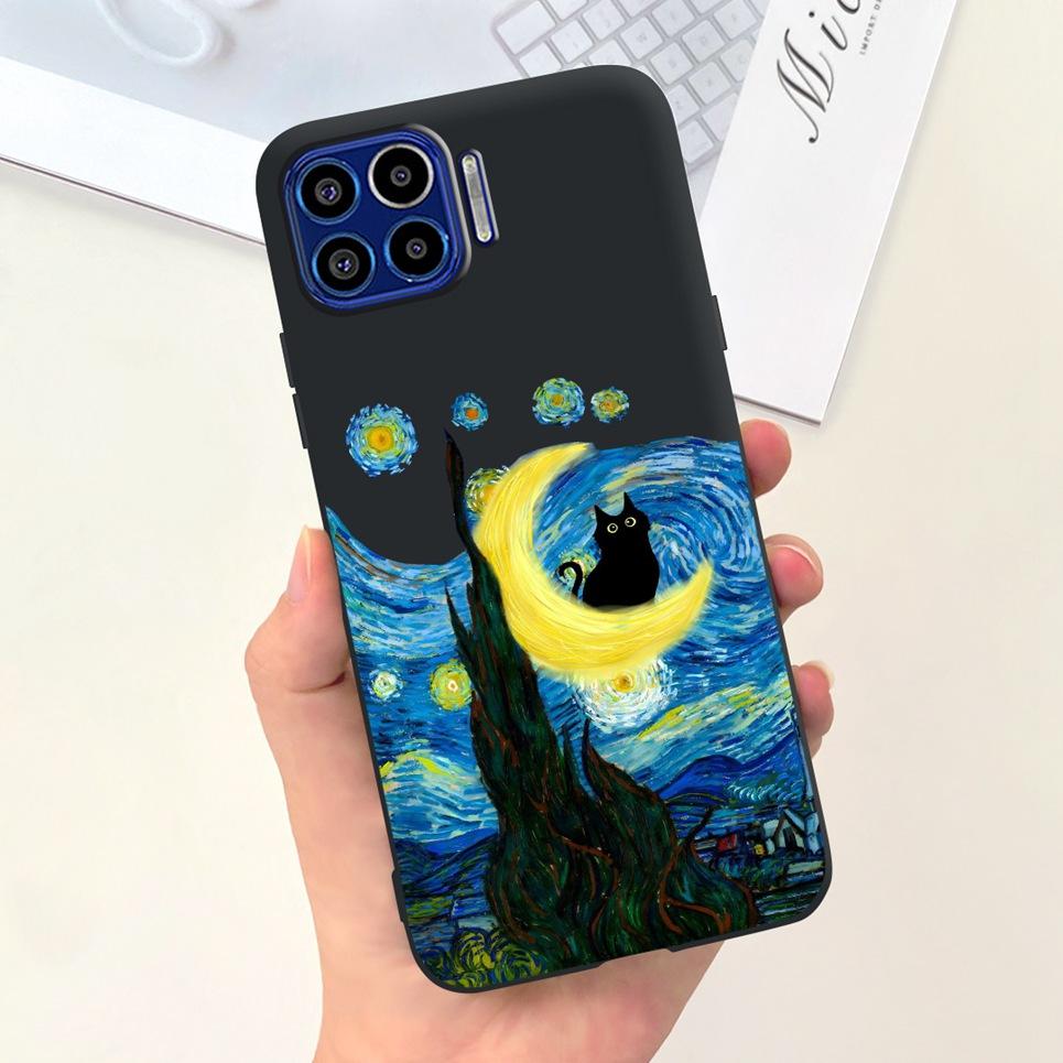 For Motorola One Vision One Macro Case Cute Fashion Girly Cartoon Painting Funda Etui For Motorola One 5G Soft TPU Silicone Case