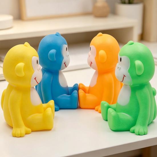 Quiekender Affen-Quetschspielzeug mit realistischem Geräusch Weiches TPR Fidget zur Stressbewältigung Niedliches tierförmiges Dekompressions-Gadget für Kinder Erwachsene