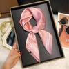 70x70cm Women Scarf Silk Feeling Hair Neck Square Brand Office Bandanna Muffler Waiter Flight Attendants Handkerchief Wrap