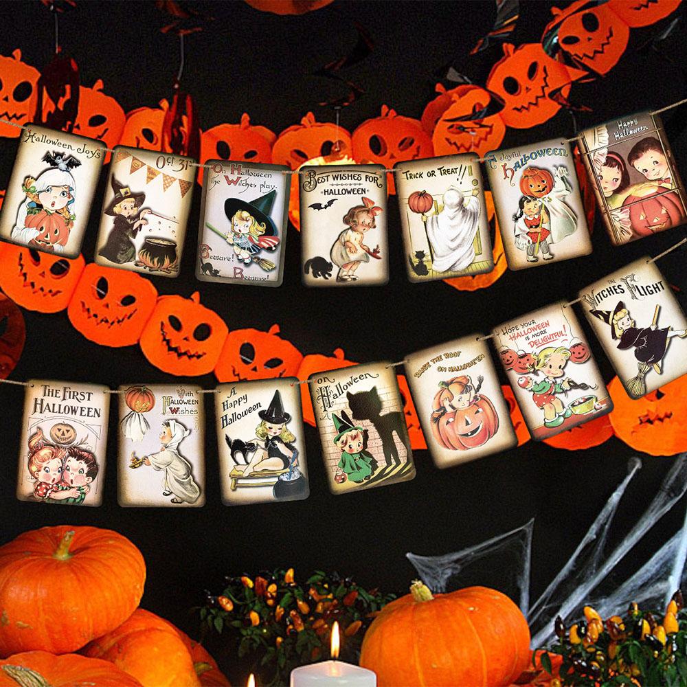 Vintage Halloween Decorations Banner Vintage Trick or Treat
