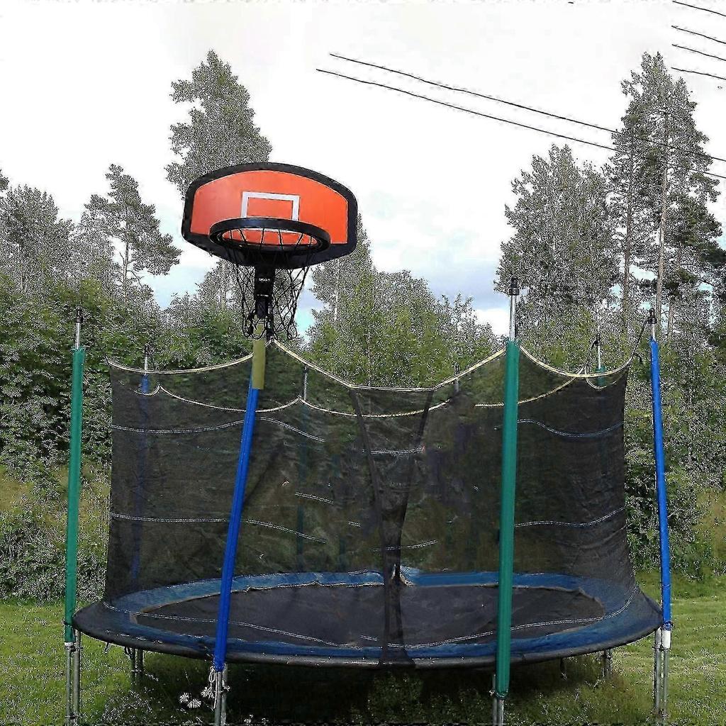 Trampoline Basketball Hoop Attachment with Backboard and Net, Durable ABS, Outdoor Sports Games for Kids, Compatible with Most Trampolines
