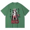 230 Gsm 100% Cotton One Piece V79 Luffy Film Red Print Unisex Heavy Cotton T Shirt