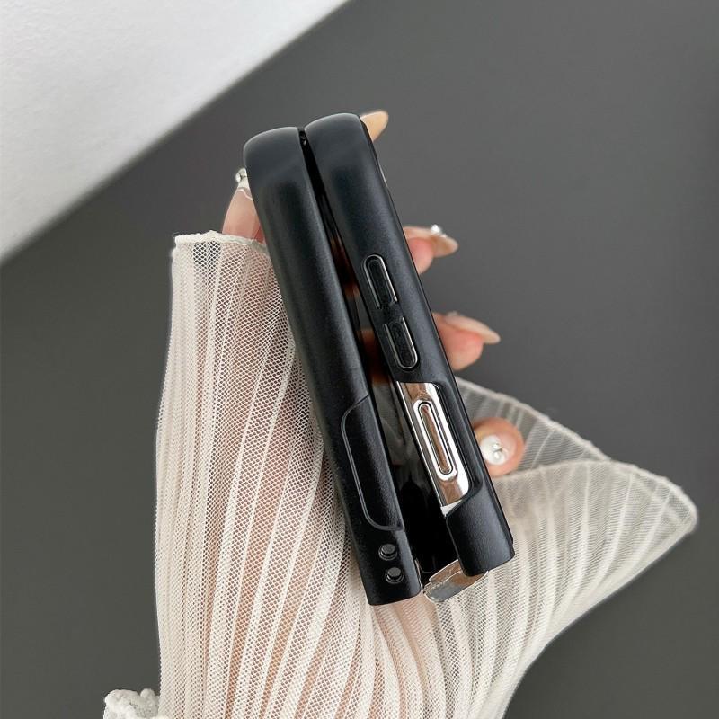 Nárazuvzdorné pouzdro s texturou z tvrdé PU kůže pro Samsung Galaxy Z Flip5 Z Flip4 Pouzdro na telefon Samsung Z Flip4 Z Flip3 / Z Fold4 Z Fold3 cket Zadní kryt.