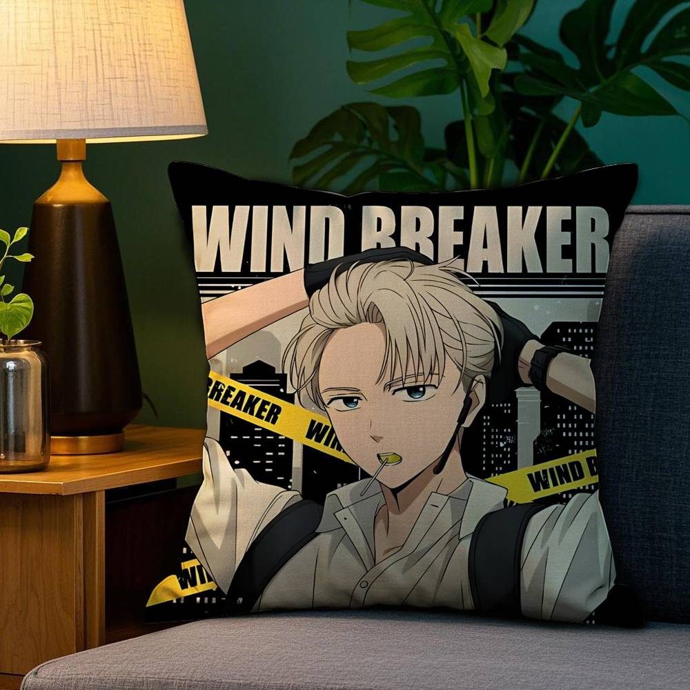 W-Vindjacka Webtoon Kuddfodral Soffa Vardagsrum Sovrum Dubbelsidigt Tryck Fyrkantig Kudde Tupplur Kuddfodral