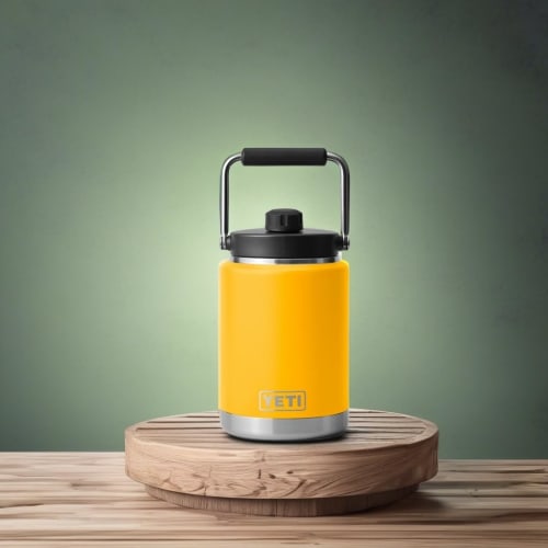 YETI Rambler Half Gallon Jug, Vacuum Insulated, Stainless Steel, with MagCap, Alpine Yellow