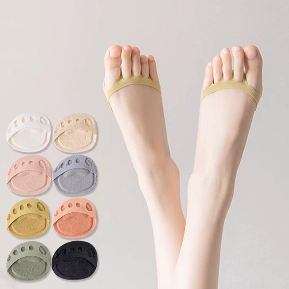 

Ice Slik Open Five Toes Socks Wear-resistant Invisible Half Socks Five Toes Forefoot Pad Sandals сірий
