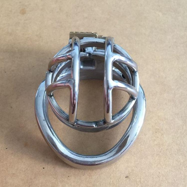 Nerezový zámek Stealth pro mužskou cudnost, klec na penis, zámek na penis, erekční kroužek, pás cudnosti S041