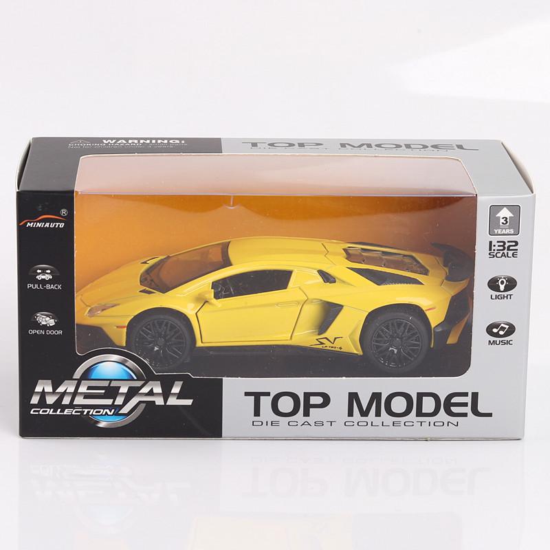 Lambo 750-4 Alloy Car Model 1:32 with Multi-Door, Sound, Light & Pull-Back Features