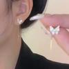 Super Sparkling Crystal Golden Earrings for Women Personalized Exquisite Daily Accessories Party Jewelry Birthday Gifts