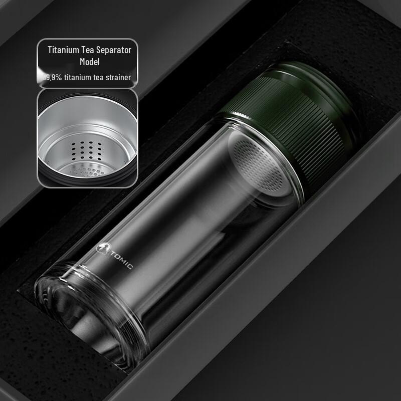 TOMIC 260ML Tea Separation Glass Tumbler