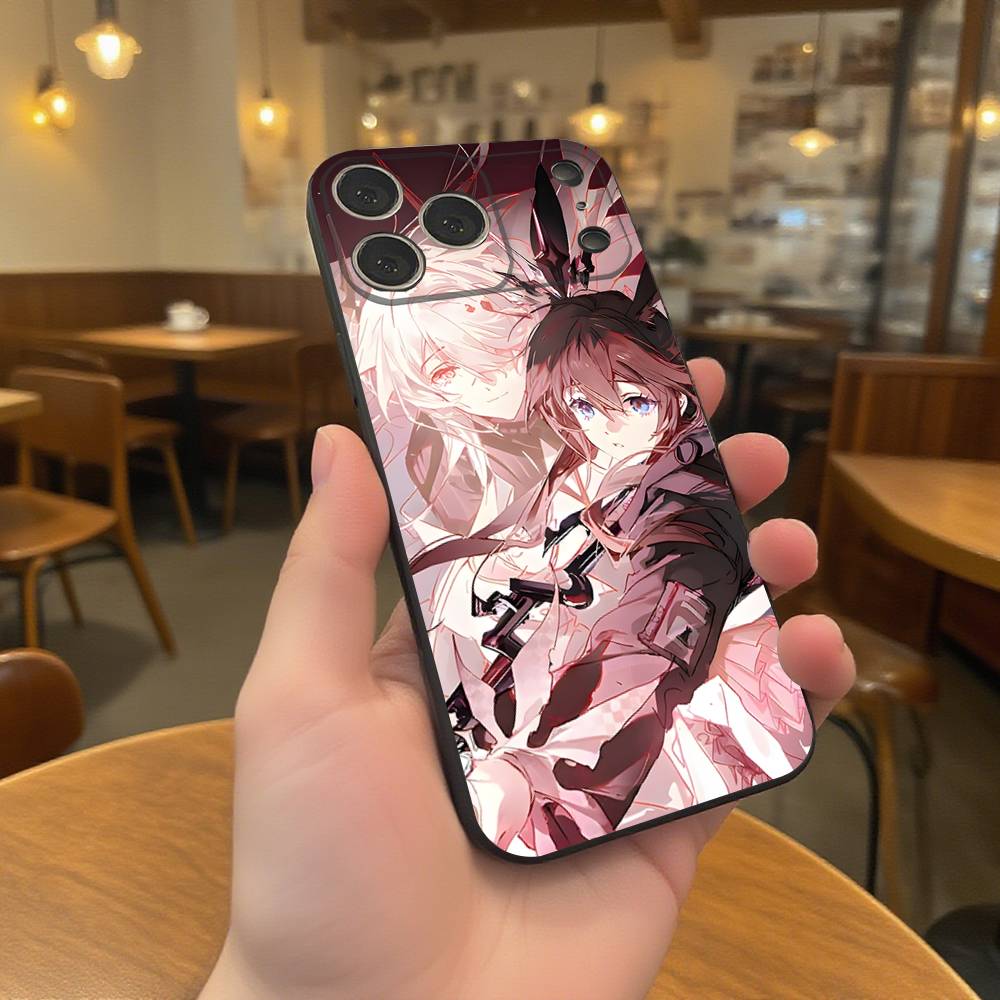 

A-Arknights E-Endfield Черный Мягкий Чехол Для Телефона Для iPhone 17,16,15,14,13,12,11,Pro,Max,Plus iPhoneXSMAX