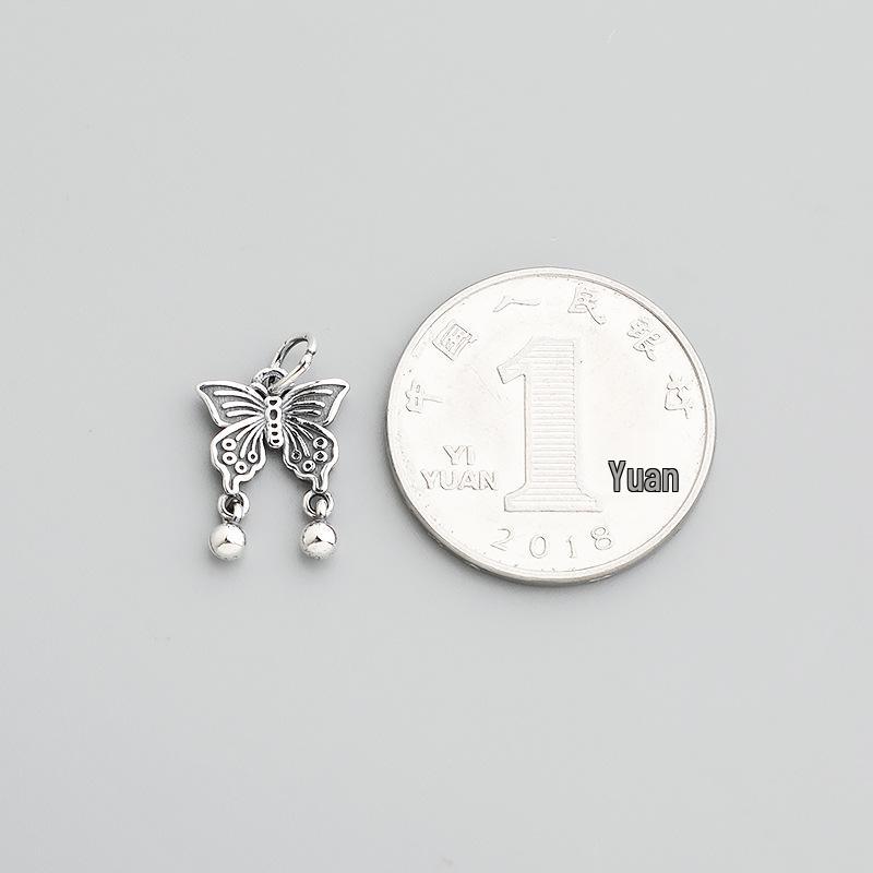 925 Sterling Silver Butterfly Charm for DIY Jewelry: Handmade Beaded Bracelets, Necklaces, Ins Style Accessories.