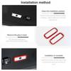 Car Rear Reading Light Lamp Cover Trim For Ford F150 15 - 20 Accessories Red ABS