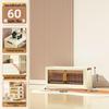 40-60cm Wide Transparent Foldable Double Door Floor Storage Cabinet with Multiple Layers