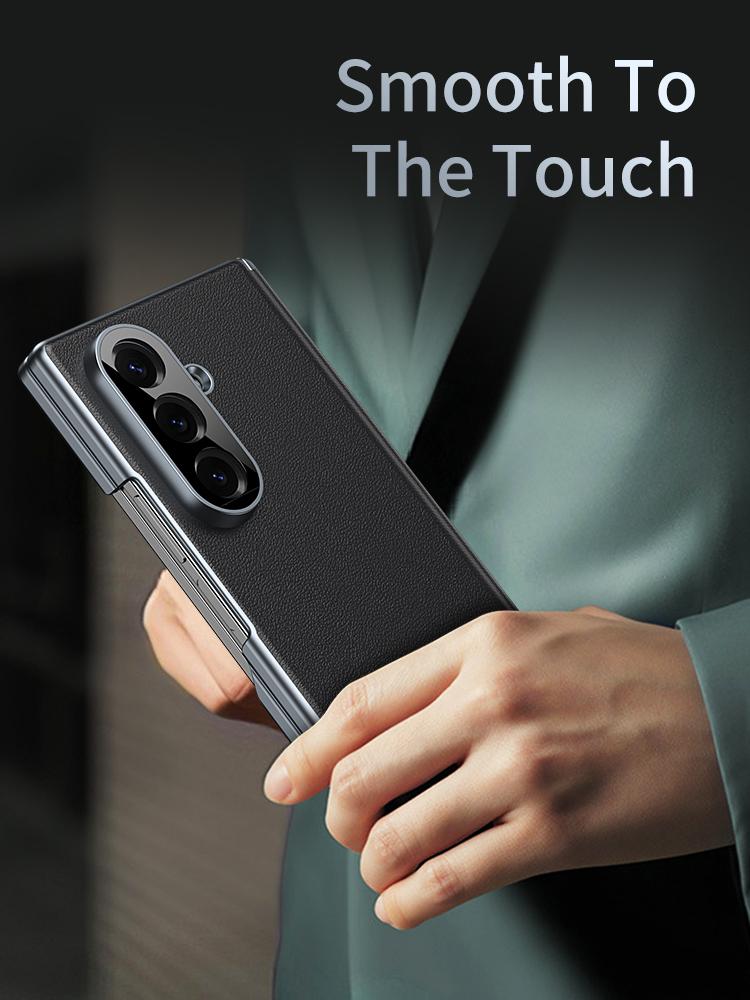 Premium Leather Phone Case For Samsung Galaxy Z Fold 8 7 6 5 Shockproof Matte Protective Cover For Samsung Z Fold8 ZFold7 ZFold6