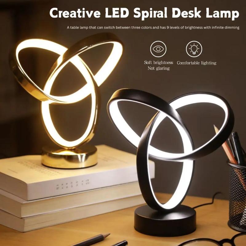USB Creative Modern Art Desk Lamp Tri color Lighting Suitable for Bedroom, Living Room, Office, Bedside and Other Scenes