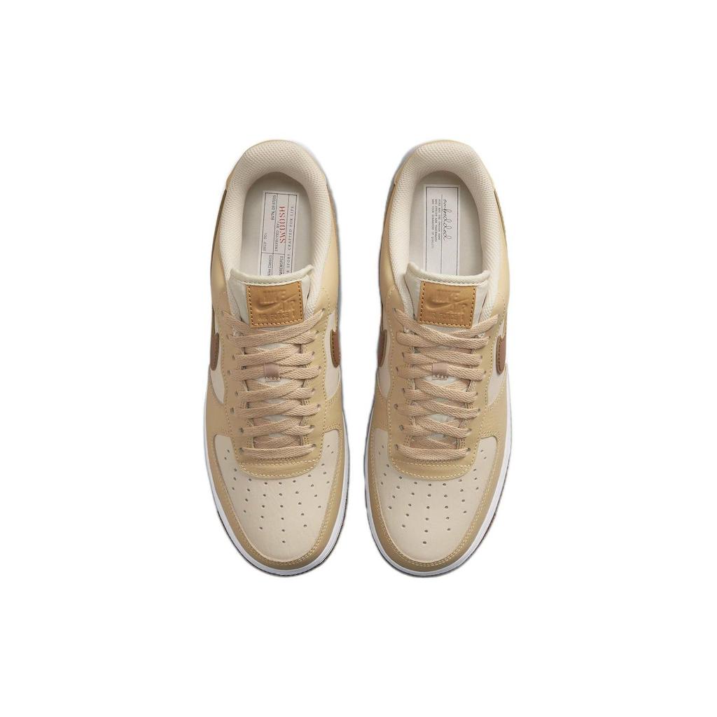 Nike Air Force 1 07 LV8 EMB Inspected By Swoosh Men Sneakers Brown Pearl-White Sesame DQ7660-200