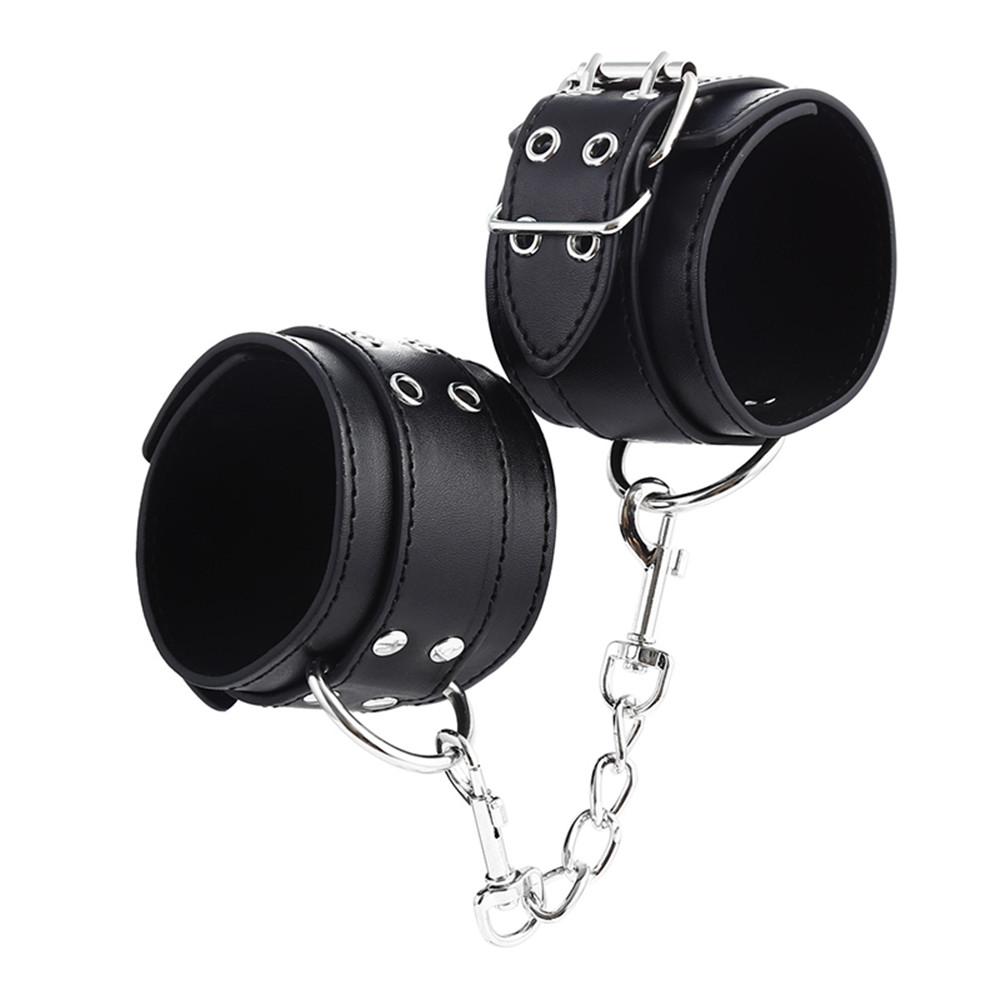Bdsm Leather Bondage Slave Fetish Wrist Handcuffs Ankle Shackles Adjustable Restraint Sex Cuff Belt Sex Toys Exotic