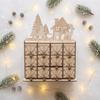 Wooden Storage Box with Drawers Cut Trinket Decorative Advent Calendar for