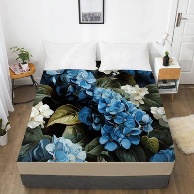 Home Textile Flowers Rose 3D Printing Pattern Bed Sheet Mattress Cover Elastic Band Bed Sheet Bedding
