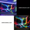 2D Trippy Rainbow Cascade Night Scenery Wall Tapestry, Aesthetic Dark Nature Art Home Background Cloth